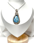 Natural Blue Apatite Gemstone Necklace Pendant