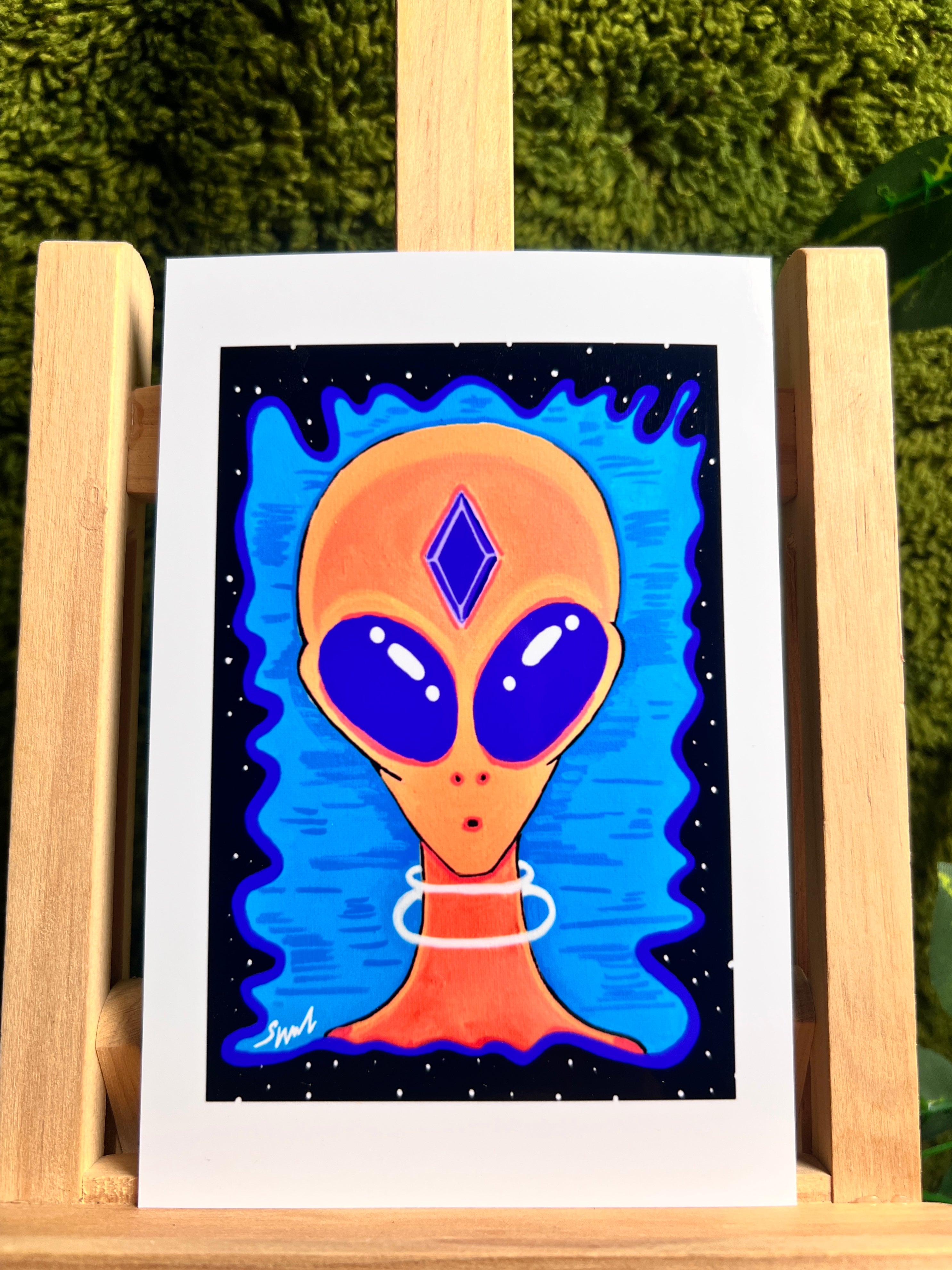 Andra the Celestial Queen & Andrex the Companion |2026 Art Prints | Alien Art Set | Companion Art Piece