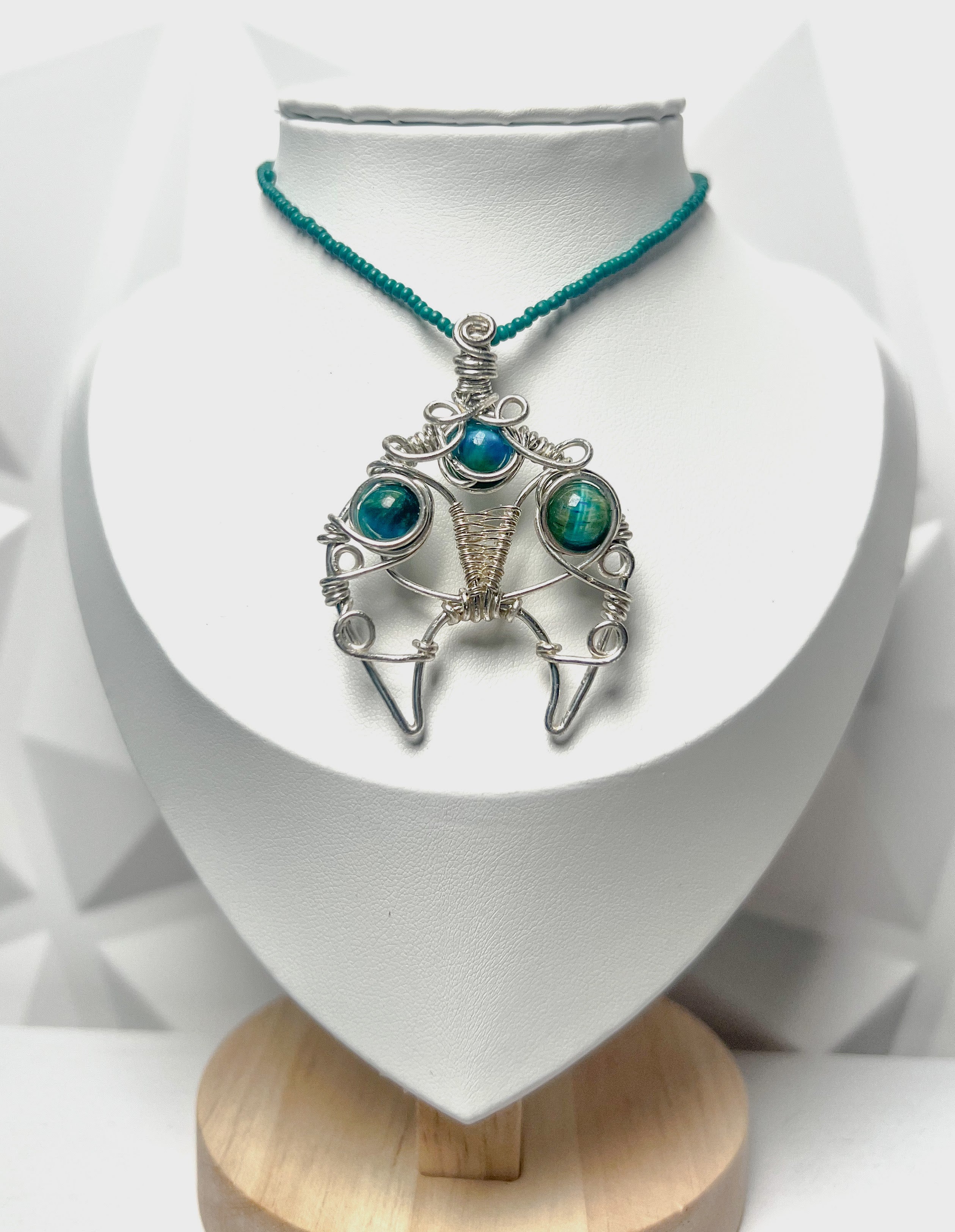 Sterling Silver Blue Tiger’s Eye Pendant