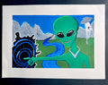 “The Void Keeper” 2026 | Painting of Alien Reaching Into a Void | Alien Abduction Humor
