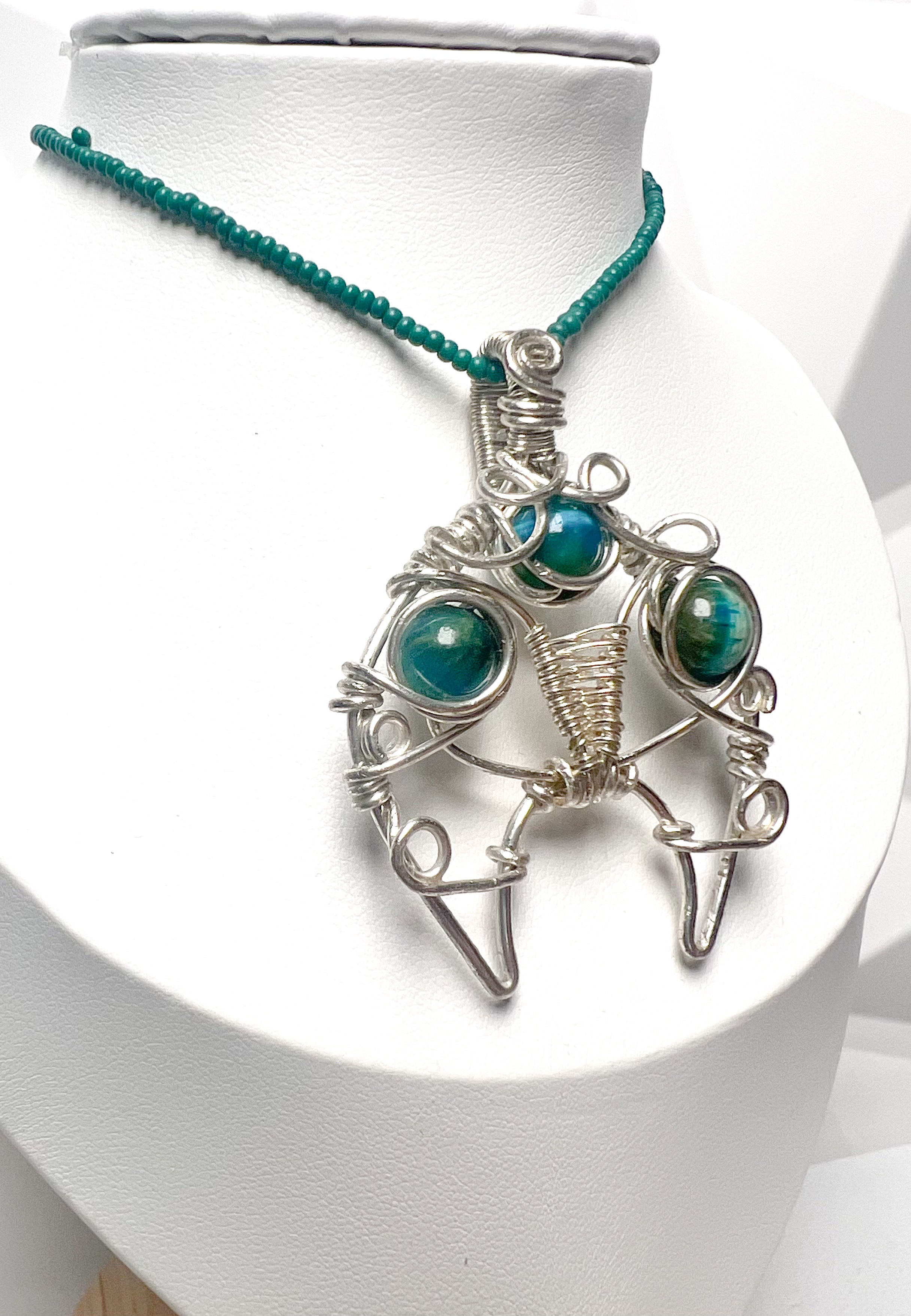 Sterling Silver Blue Tiger’s Eye Pendant