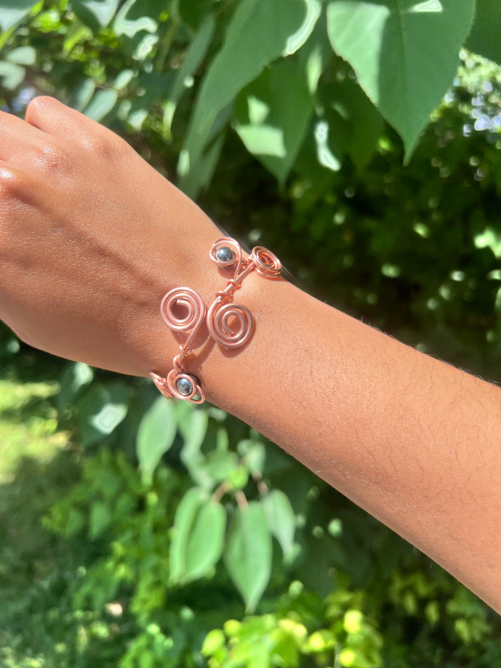 Hematite Bracelet Wrapped in Copper  | Wire Wrapped Bracelet