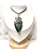 Kambaba Jasper Arrowhead Sterling Silver Pendant Necklace