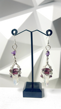 Statement Crystal Dangle Sterling Silver Earrings
