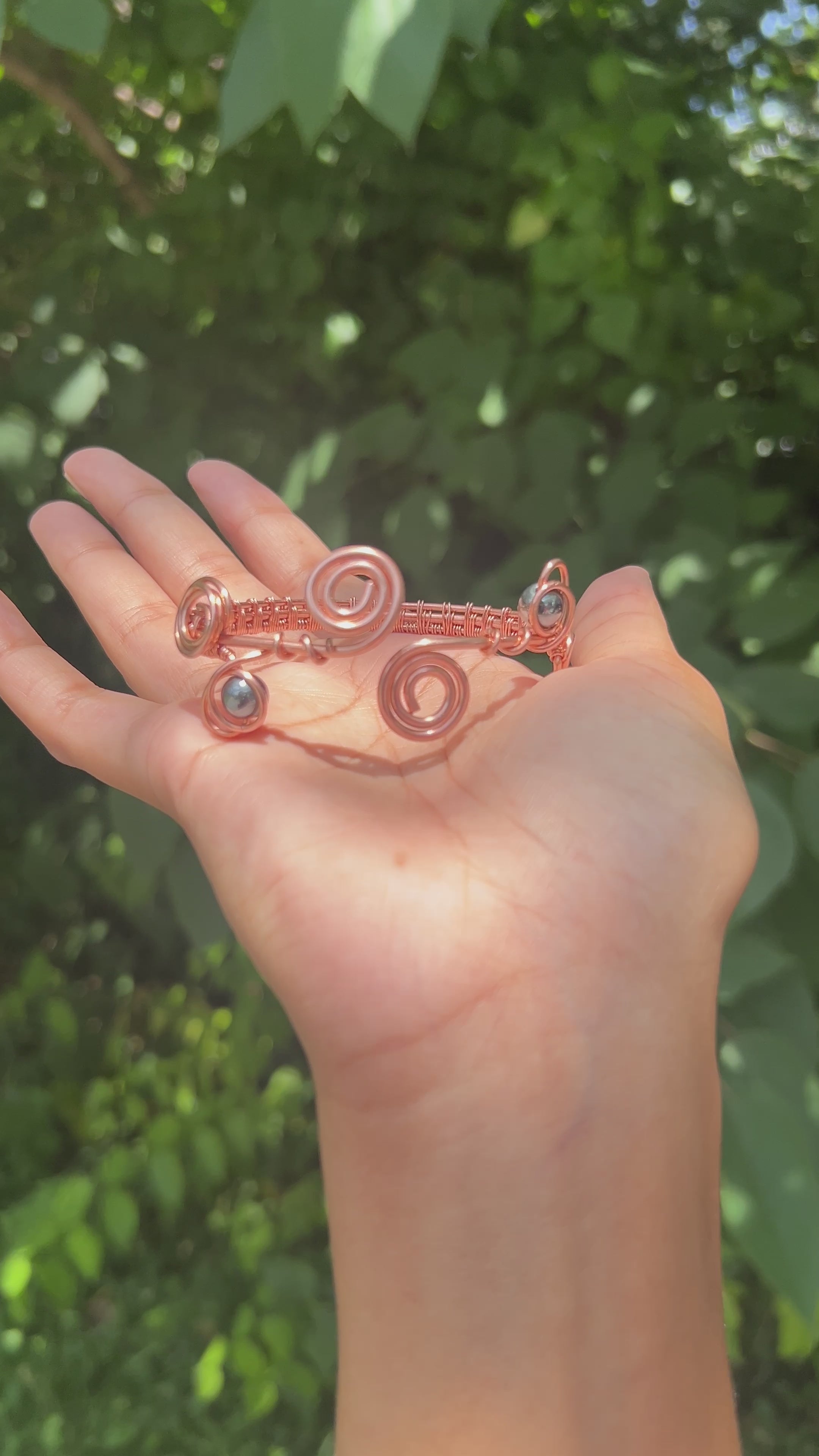 Hematite Bracelet Wrapped in Copper  | Wire Wrapped Bracelet