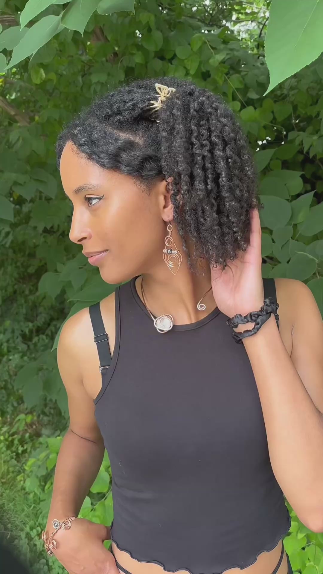 Copper & Druzy Quartz Neck Cuff | Wire Wrapped Neck Cuff