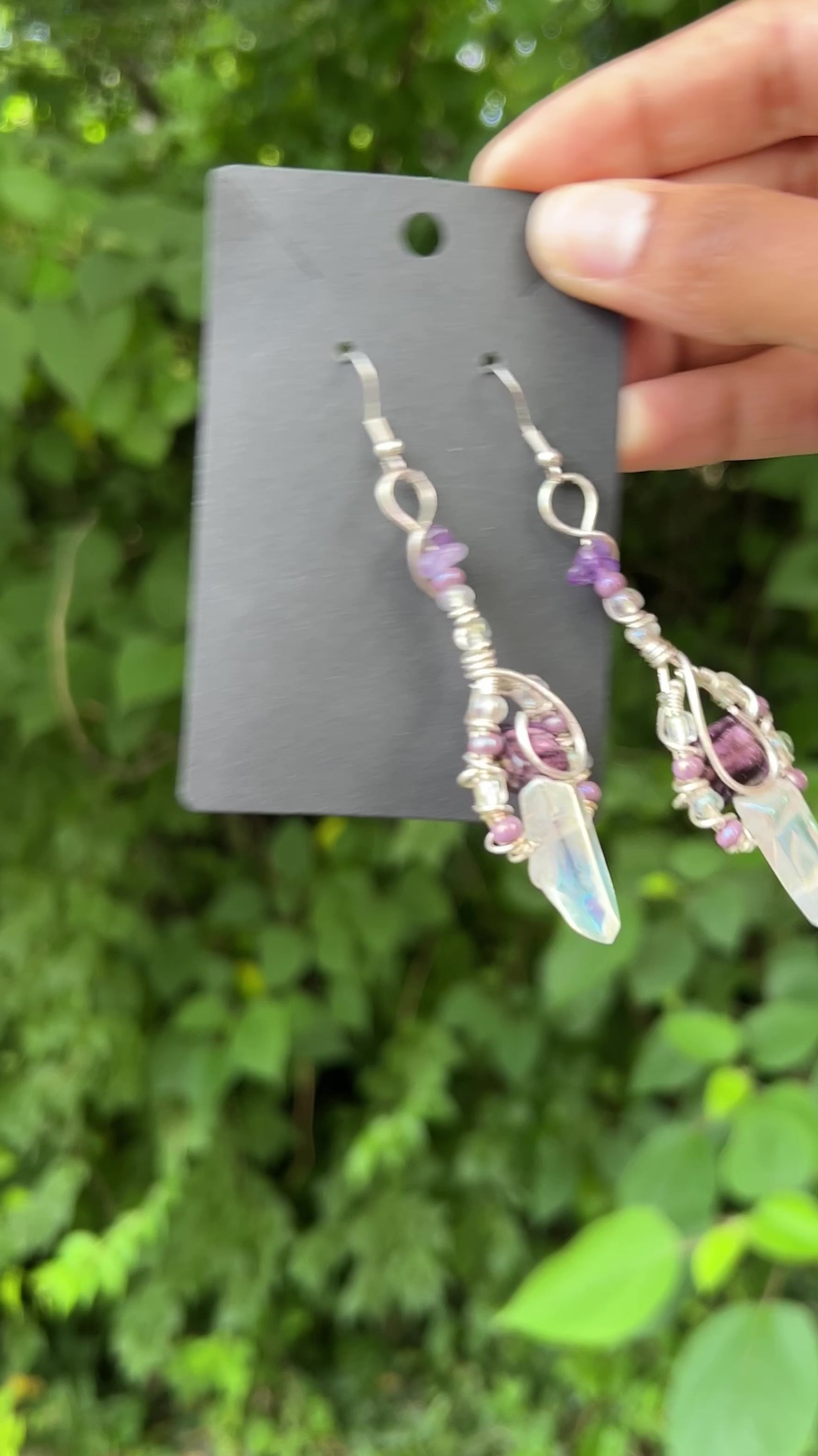 Statement Crystal Dangle 925 Sterling Silver Earrings