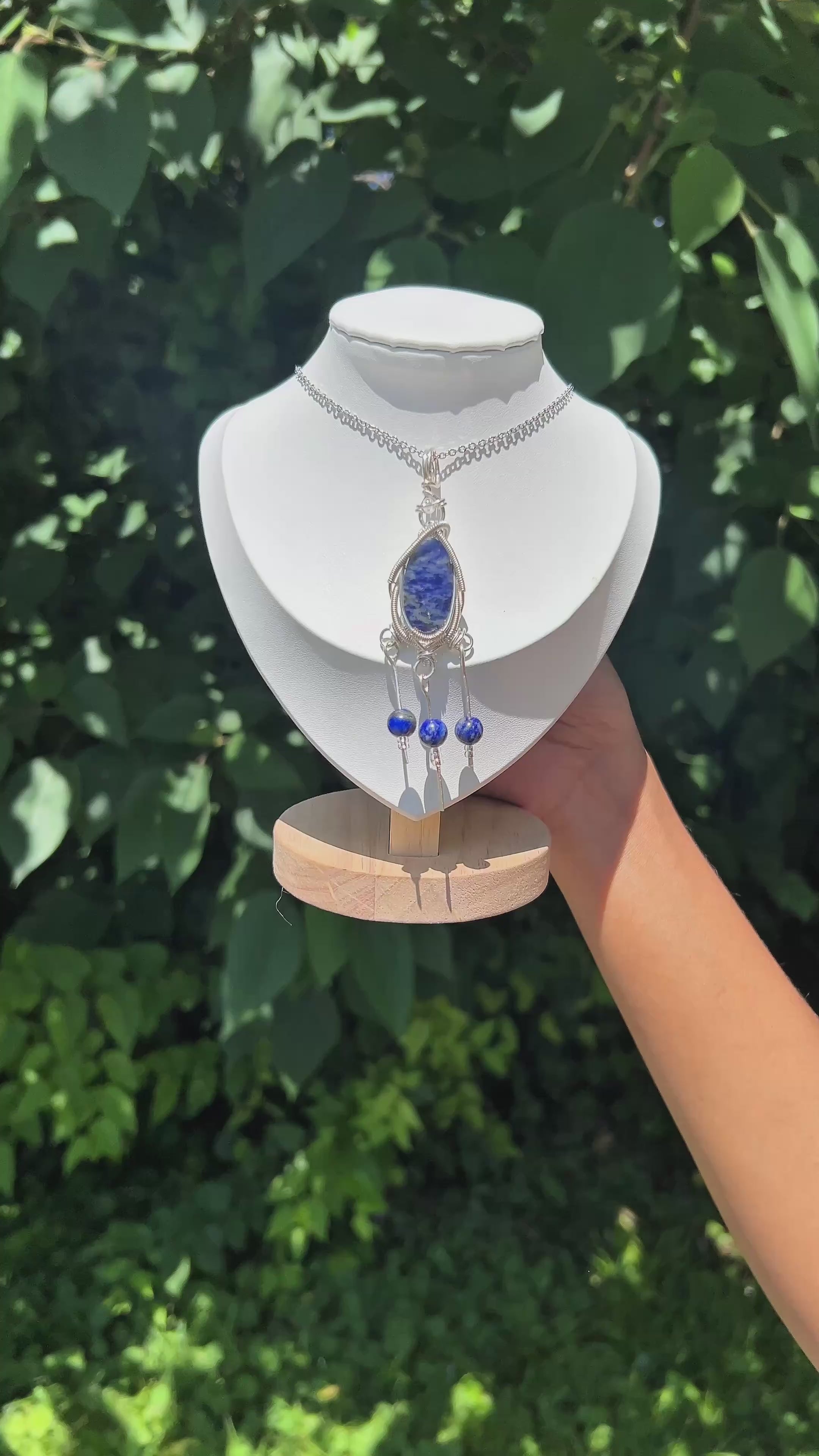 Sodalite and Sterling Silver .925 Jewelry Set